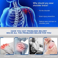 Shoulder Brace Support Compression Sleeve Torn Rotator Cuff Relief AC Joint Pain
