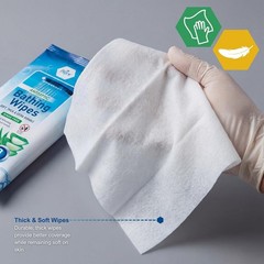 MED PRIDE Hospital Wipes for Bathing, Waterless Rinse Free Bath Wipes for Adults
