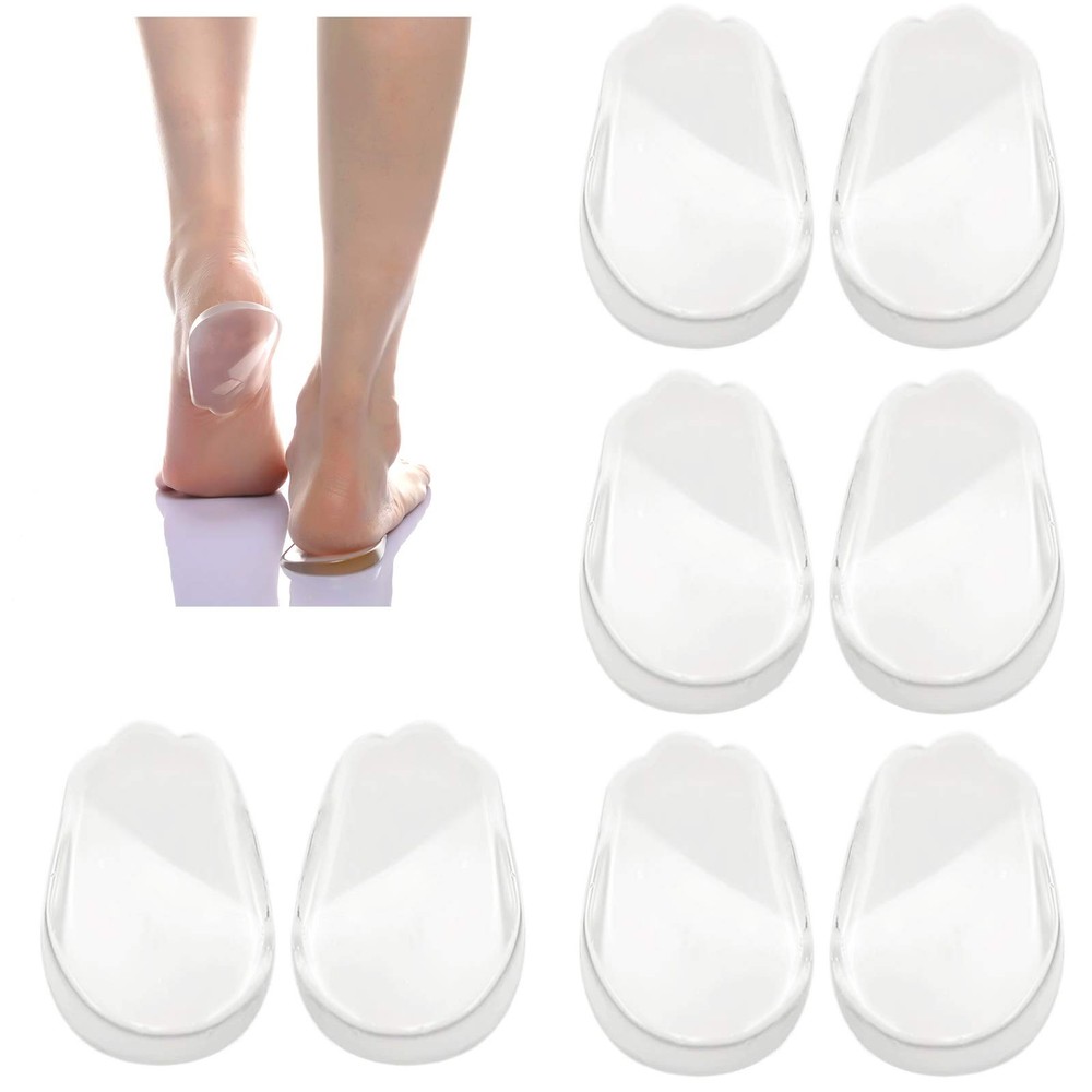 4 Pairs Orthopedic Insoles for Men 4 Pair (Pack of 1), 4 Transparent