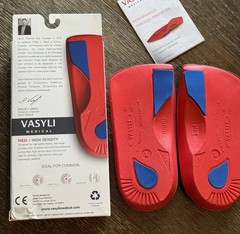 Vasyli Medical Custom 3/4th Heat Moldable High Density Orthotic Insoles Size L