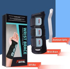 Wrist Brace for Carpal Tunnel – Aluminum Palmer Stay – Fixed Plastic Splints