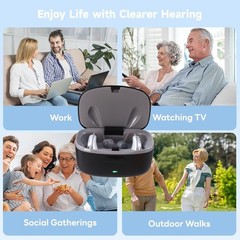 OTC Bluetooth APP Hearing Aids For Seniors Rechargeable With Noise Cancellation
