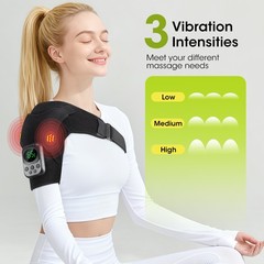 Electric Heated Shoulder 3 Modes Massager Brace with Vibration Joint Pain Relief