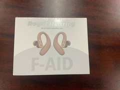 NIB Royal Hearing model F-Aid Bluetooth Tan Hearing Aid NEW & SEALED