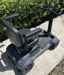 PAISEEC 4-Wheel Mobility Scooter w/ Front Basket, Gray/Black