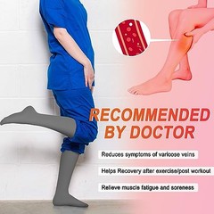 4 Pairs Compression Socks for Women Large-X-Large 01-black/Grey/White/Pink