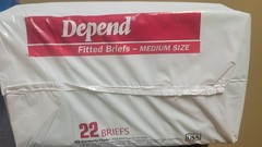 Vintage Depend 1990 Super Rare Sealed Bag Size Medium 22 Fitted Diaper
