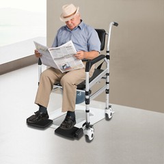 Shower Chair Height Adjustable Freestanding Folding Shower Chair w/ Bidet 160kg