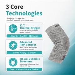 Vital Salveo Elbow Brace Compression Sleeve for Tendonitis Medium, Light gray