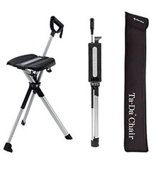36.2″ STEP2GOLD Ta-Da Chair Portable Walking Stick, Cane with Seat, Foldable