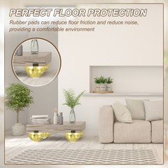 4 Pack Round Metal Furniture Legs for Dresser, Sofa, and Cabinet(2.36″, Gold)