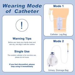 20PCS 40mm Latex Condom Catheters for Men, External Condom Catheter for Incon…