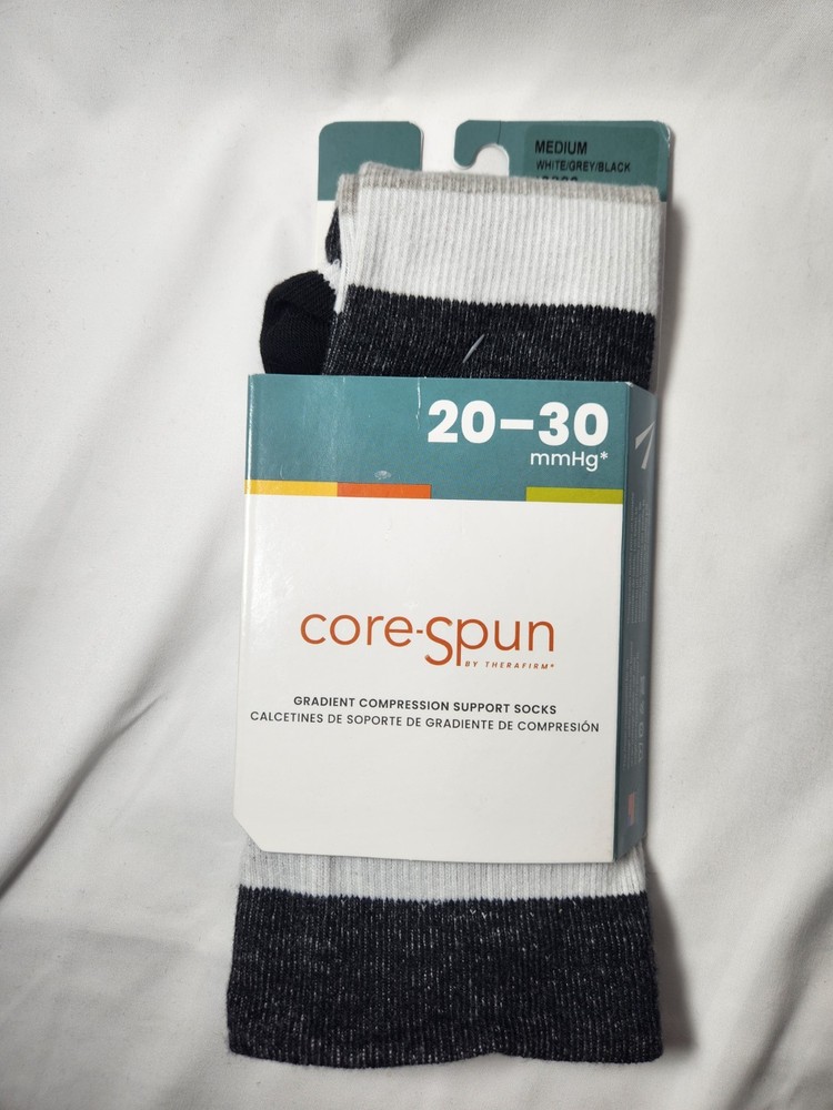Therafirm Core-Spun Gradient Compression Socks, Knee High, 20-30mmhg, Medium