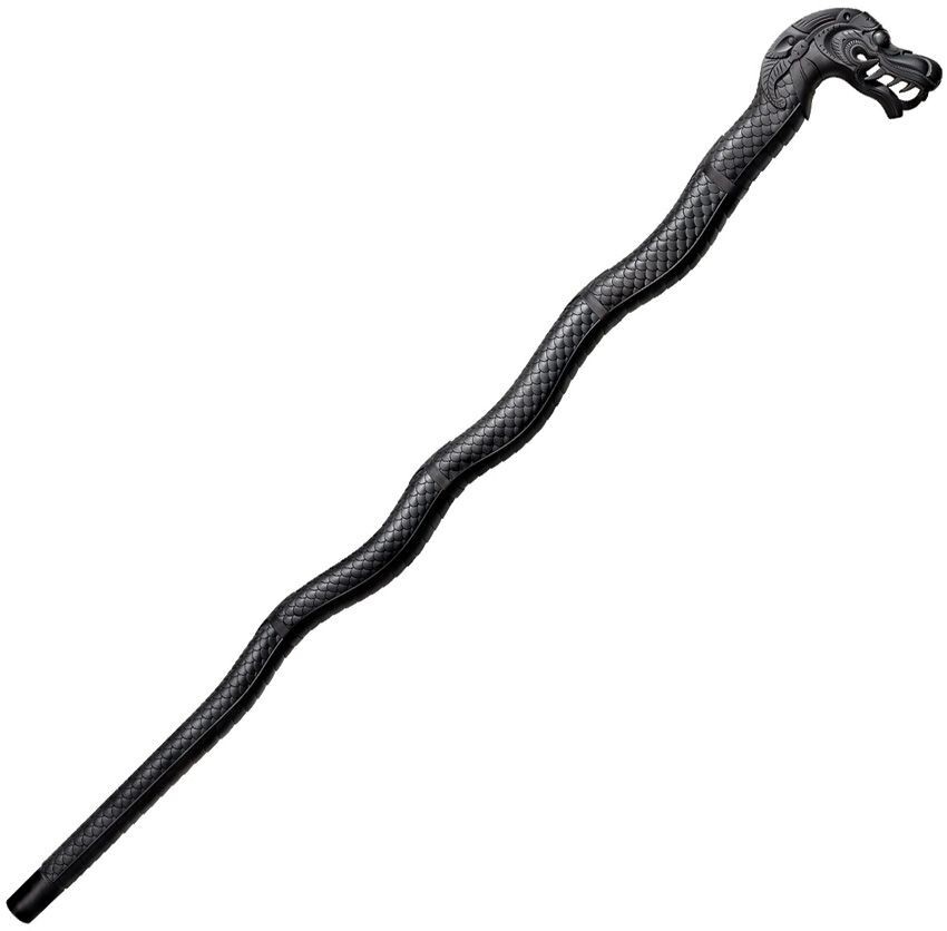 Cold Steel Dragon Shaped Head Walking Stick W/ Black Polypropylene Construction