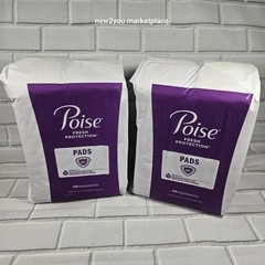 Poise Maximum regular Absorbency Incontinence Pads long 5-drop 96 count