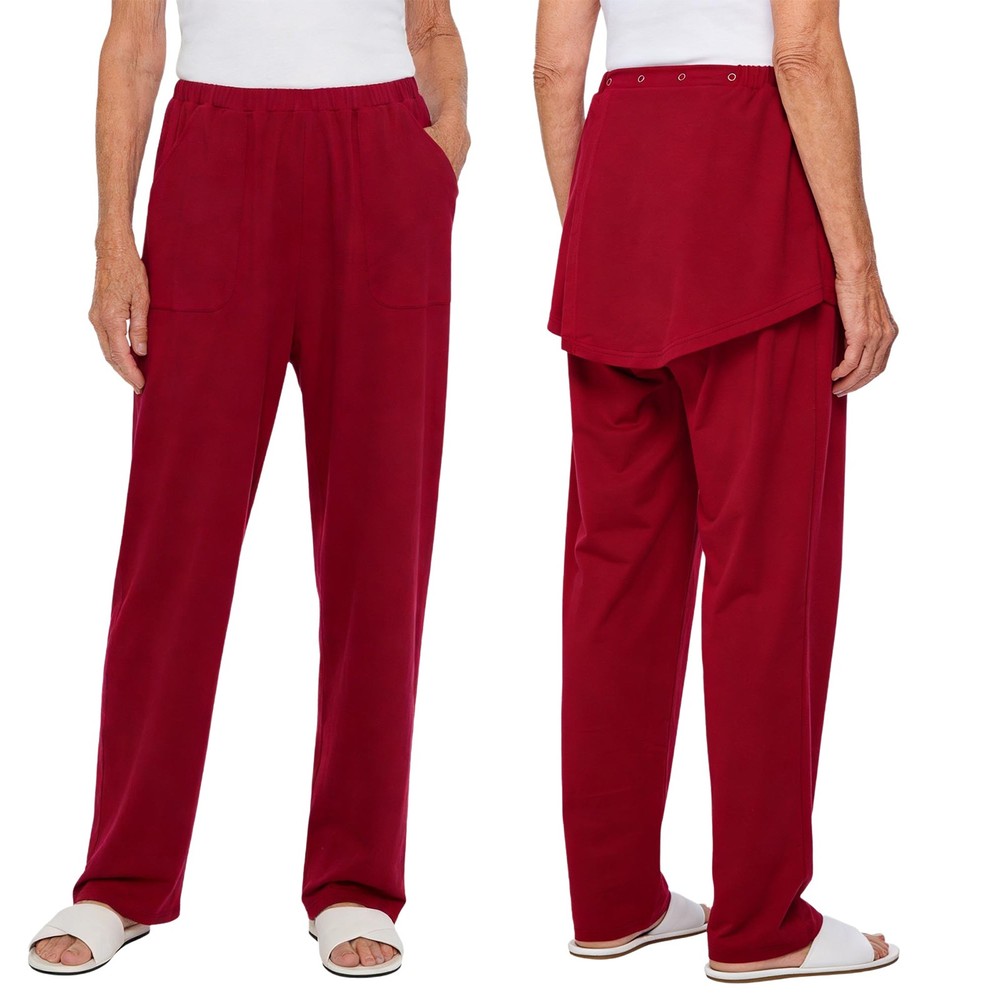 Women Open Back with Full Overlap Panel Wheelchair Patients Adaptive Clothing
