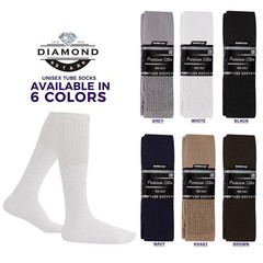6 Pairs Men’s Over the Calf Tube Socks, Cushioned Cotton Athletic Knee High S…