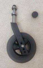 Quickie Iris Tilt in Space Front Caster Assembly 5.5″ PR1MO w/ Bearings VGC