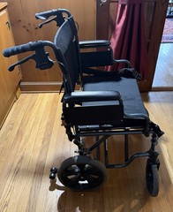 NOVA Bariatric Transport Chair, 400lbs Capacity, XL 22″ Seat, 12” Rear Wheels