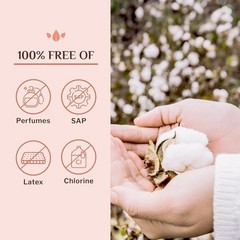 Unscented Organic Cotton Postpartum Pads – Comfort & Leak Protection, 12 Count