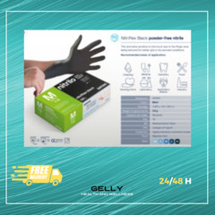 Nitrile Gloves Black Dust Free 1000 Piece Heavy Duty XS-S-M-L-XL