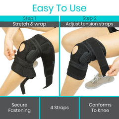Vive Hinged Knee Brace – Relieves ACL, MCL, Meniscus Tear – Lightweight, Comfort