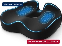 TushGuard Ergonomic Seat Cushion with Coccyx Cutout – 4-Zone Structure Office Ch