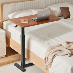 Alpen Adjustable Overbed Table Wheels Rolling Laptop Table Pneumatic Adjustable