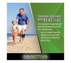 BeActive Plus Adjustable Sciatica Pain Relief Brace Black Neoprene Calf Wrap