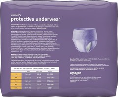 AmazonBasic Underwear for Women Disposable Large Lavender 54 Count 3 Packs of 18