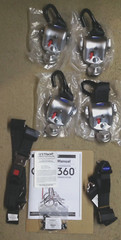 QSTRAINT SLIDE-N-CLICK KIT QRT360 RETRACTORS Q-8600-A-SC w/ LAP & SHOULDER BELT