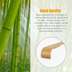 3pcs Bamboo Back Scratcher – Long Handle Wooden Itch Reliever for Adults & Elder