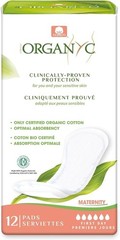 Unscented Organic Cotton Postpartum Pads – Comfort & Leak Protection, 12 Count