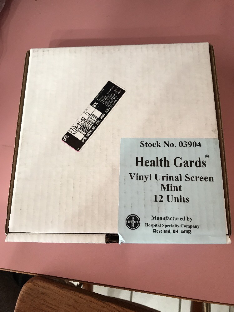Health Gards Urinal Screen, 7 3/4"w x 6 7/8"h, Blue, Mint, Dozen – H …