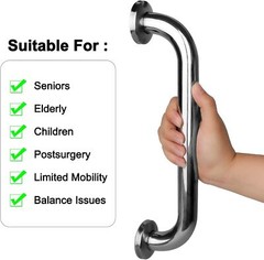 Stainless Steel Grab Bar Bathroom Safety Handicap Shower Tub Handle Support Lot