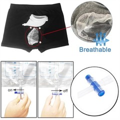 Male Wearable Incontinence Pants Urinal Leg Bag Silicone Urine Funnel Collector