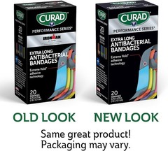 CURAD Performance Series Antibacterial Bandages, Extreme 20 Count (Pack of 3) ..
