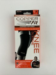 Copper Fit Freedom Copper Infused Knee Compression Sleeve Size L 14’-16’ Unisex
