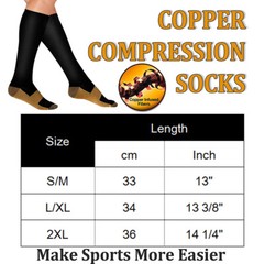 Copper Compression Socks 15-20mmHg Best for Men Women Running Athletic Medical @