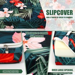 2 Pcs Hawaiian Outdoor Cushion Covers, Patio Chair Seat As Pictures Shown
