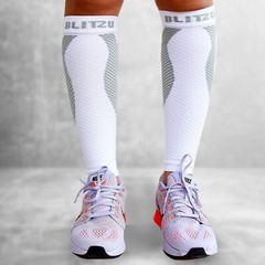 BLITZU Calf Compression Sleeves for Men Women. Footless Socks Support for Runnin