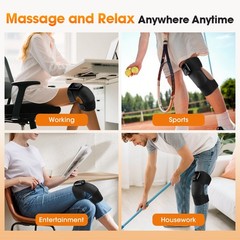 Electric Heated Knee Brace Massager 3 Heating Vibration Knee Pad LCD TouchScreen