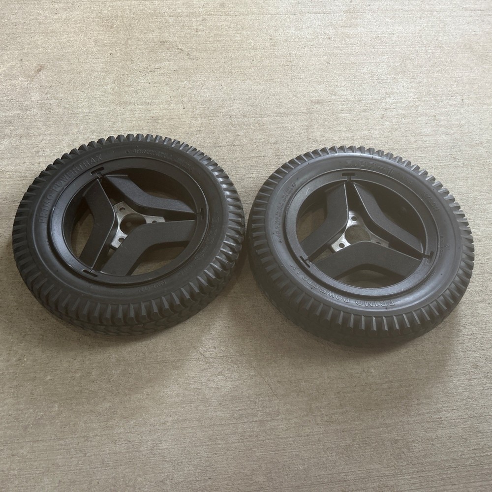 14″ 3.00-8 Permobil Power Wheelchair Drive Wheels Flat Free Tires F3 F5 M3 LOOK!