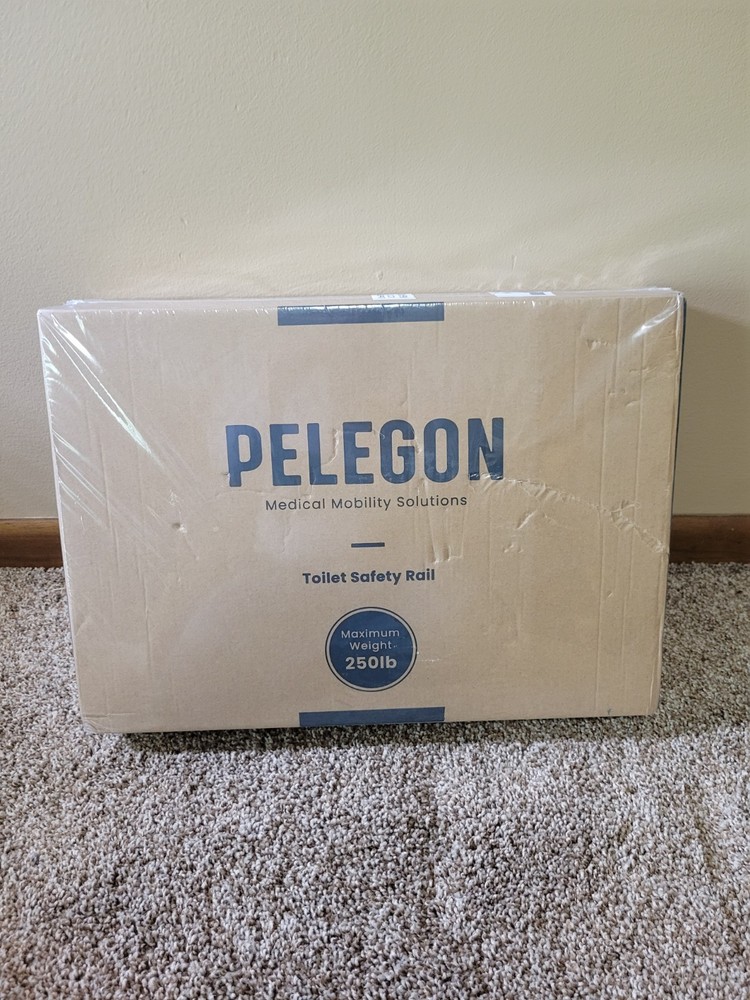 PELEGON Adjustable Toilet Safety Rails w/ Handles 250lb 2-Pack