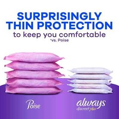 Always Discreet Plus Incontinence Pads for Women, Extra Heavy Long, 90 Count – M