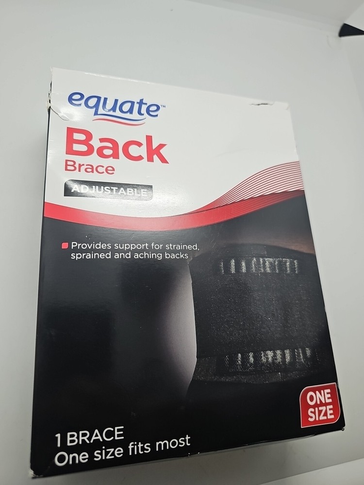 Equate Deluxe Back Brace Adjustable One Size 39.3 In X 47.2 In.