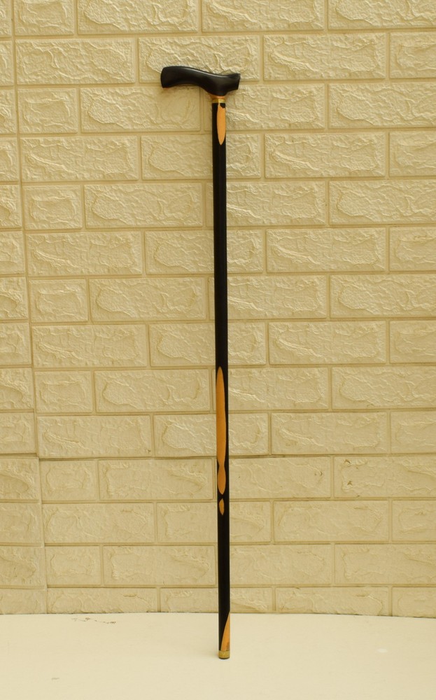 Handcrafted Egyptian Ebony Wood Walking Cane Stick – 36″