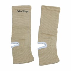 Unisex Sports Stretchy Ankle Brace Compression Support Sleeve Light Brown 2pcs