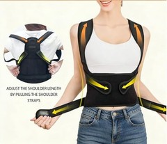 Back Brace Posture Corrector for Women and Men black out
