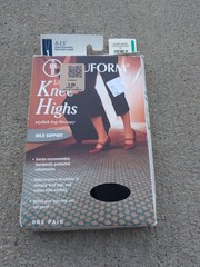 Truform Compression Stockings Knee High Medium Black One Pair